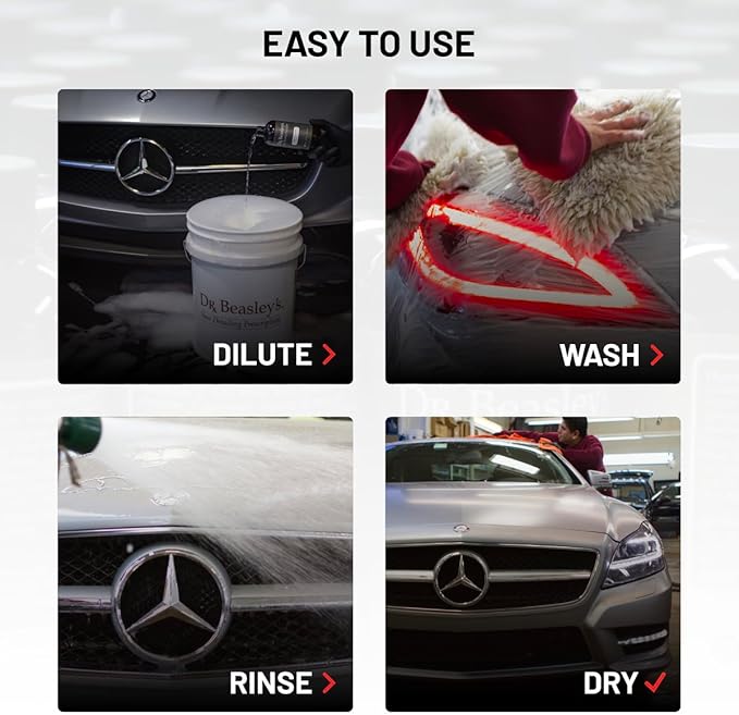 Dr. Beasley's MP10D12 Matte Body Wash-12 oz., Premium Matte Car Wash Soap, pH Balanced, Readily Biodegradable