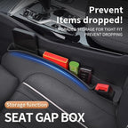 Car Seat Gap Filler, Seat Gap Organizer with Phone Holder, Car Seat Accessories, Car Organizer Fit Car SUV Truck, 2PCS Seat Gap Filler and 2 Pack Sunglass Holder Black