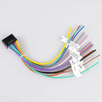 16Pin Android Radio Wiring Harness Adapter, ISO Car Stereo Wire Harness Power Speaker Cable with Butt Connector for Aftermarket Car Audio Video Head Unit Receiver