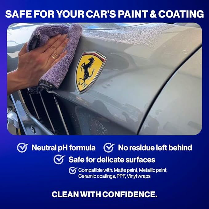 Car Wash In A Can™ Kit, Premium Waterless Car Wash Spray, Ready-to-Use Formula, 1 Can + 6 Microfiber Towels, Up to 3 Washes per Can, Scratch-Free Formula (1 Can)