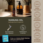 100% Pure Manuka Essential Oil - 0.34 Fl Oz - Manuka Oil for Hair, Skin, Diffuser, Aromatherapy & DIY Candle Making Scent