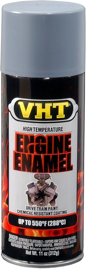 VHT SP148 550° Engine Enamel High Heat Spray Paint Primer – Light Gray, Gloss – 11 oz. Aerosol Can