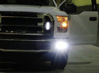 iJDMTOY Super Slim Flush Mount 6-LED Daytime Running Light/Auxiliary Driving Lighting Kit Compatible with Truck SUV Grille or Bumper Mount, Xenon White
