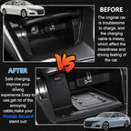 Wireless Car Charger for Honda Accord 2018 2019 2020 2021 2022, Wireless Fast Phone Charging Pad, Fit for Honda 10th Gen Accord Hybrid LX/Sport/EX/EX-L/Touring Interior Accessories Upgrades