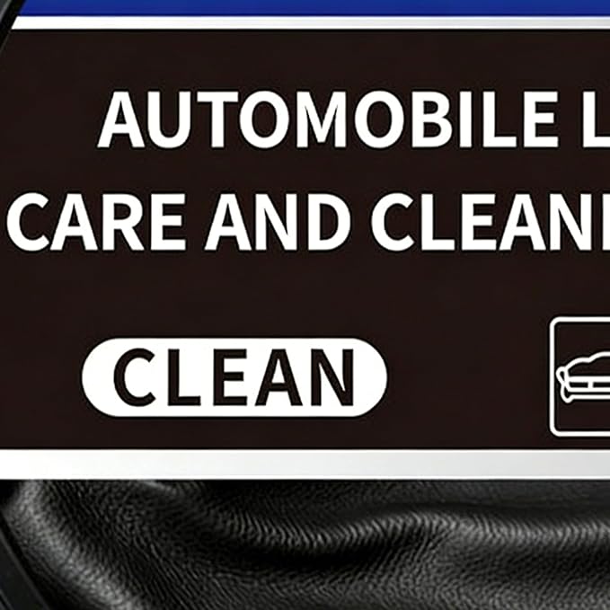 Leather Cleaner for Car Interior - Cream, 120g Conditioned Paste for Vehicle Upholstery, Stain Remover with Wax Base, Detailing Supply, Gloss Restorer for Seats, Consoles and Dashboards