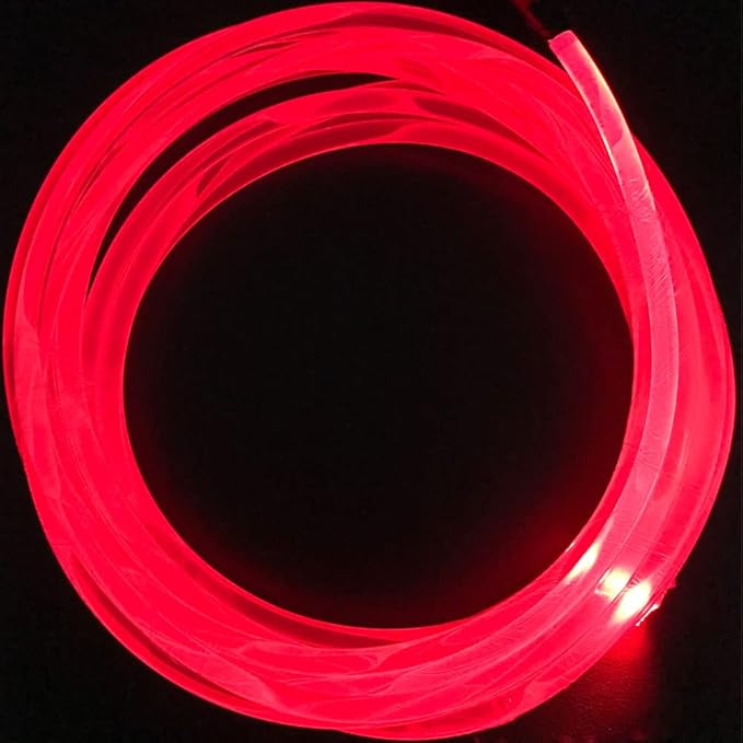 Super Bright MMA LED Light Source Side Glow - 10ft Plastic Optic Fiber Strip
