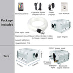 FIREWORK Starlight Headliner Kit, Fiber Optic Lights 10W RGBW Twinkle+Music Effect+APP+Remote, Mixed Diameter Fibers 420pcs of 9.8ft/3m (0.03+0.04+0.06in) for Star Lights for Car/EV & Home Ceiling