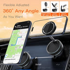 Vacuum Suction Magnetic Car Phone Holder, 66LBS Strongest Suction Cup Phone Holder, 360° Adjustable Magnetic Car Phone Mount, Quick Release Cell Phone Holder for All Phones/Smooth Surface