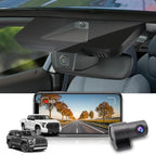 Fitcamx Front 2K+Rear 1080P Dash Cam Adapts for Toyota Tundra 2022-2026 Hybrid & Sequoia 2023-2026 (Gen3), OEM Style, Dual HD Video, WiFi & APP, Loop Recording, G-Sensor, Easy to Set, 64GB Card