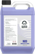 QUIVR INDO Rinseless Wash 128oz. – Premium Hybrid No-Rinse Car Wash Concentrate with High Lubricity Safe Dirt Removal, Streak-Free Finish & Light Protection – Paint, Glass, Trim & Wheels