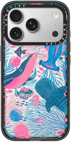 CASETiFY Impact iPhone 17 Pro Case [Slim/Compatible with Magsafe / 8.2 ft. 4X Military Grade Drop Protection] - Under The Sea - Clear Black