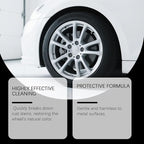 Iron Rust & Dust Remover Spray for Wheels and Rims, Aluminum Cleaner, Safe for Wheel & Paint, 120ML/4FL.OZ with Sponge