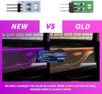 NJSBYL 4PCS LED Door Handle Circuit Board Replacement for B-MW 3 4 5 Series X1 M4 Gran Turismo Touring Sedan Convertible Coupe F10 F30 F31 F32 F33 F34 F36 F48 F82 F83 Purple-White Ambient Lighting