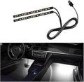 Car LED Strip Light, 24 LEDs RGB Neon Interior Atmosphere Lights, 12V Under Dash Ambient Night Light, USB Port Auto Interior Decorative Lamp, Universal Car Accessories (White)