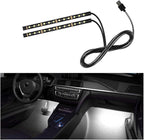 Car LED Strip Light, 24 LEDs RGB Neon Interior Atmosphere Lights, 12V Under Dash Ambient Night Light, USB Port Auto Interior Decorative Lamp, Universal Car Accessories (White)