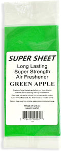 Super Sheet Small (7.5"x3.75") Under Seat Car Air Freshener (Green Apple)