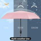 Yoobure Windproof Travel Umbrella - Automatic Umbrellas for Rain, Compact Folding Umbrella with UV Protection, Lightweight Portable Design for Backpack/Walking/Car, Sun & Storm Ready