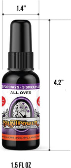 BluntPower (All Over, 1 Pack) Concentrated Air Freshener Spray - Oil-Based Room Diffuser Spray - Long-Lasting Bathroom Scent, Car Freshener & Odor Eliminator