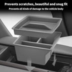 Center Console Organizer for Toyota Sienna 2021-2026 Armrest Box Secondary Tray Storage Silicone Armrest Box Insert Organizer (Gray)