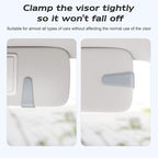 Sotfamily Sunglass Holder for Car Visor, Suede Cloth Magnetic Sunglass Organizer for Car Accessories, 2 Packs, Light Gray