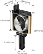 2026 MimAuto 4 in 1 Retractable Car Charger, Car Charger USB C Fast Charger, Car Charger for iPhone 17/16/15/14/13, Samsungs, Tablets, Dash cams, Switch, Gold Car Accessories for Men Women
