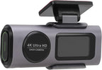 4K Front 1080P Rear Dual Dash Cam G Sensor Parking Mode Loop Recording with APP Control for Car 135° Wide Angle Night Vision Type C Interface