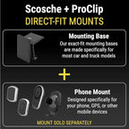 Scosche Non-Magnetic Universal Car Cell Phone Holder with AMPS Mounting Plate for ProClip Vehicle Specific Mount Bases, Mobile Stand Compatible with iPhone, Samsung, Android