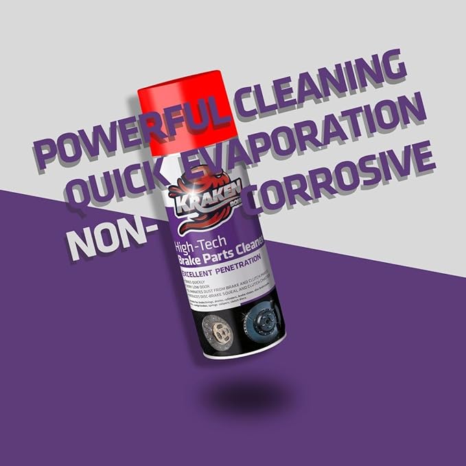 KRAKEN BOND Non-Chlorinated Brake Parts Cleaner Spray, Instant Removal, Fast Drying, 12.3fl oz - 12 Pack