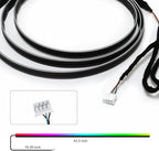 Dreamcolor Acrylic Interior Car LED Strip Light 43-inch, Fits Dreamcolor Main Controller and Sub-Controller Kit (Not Included)