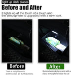 4PCS Wireless Car Interior LED Lights USB Rechargeable Car LED Touch Light with 6 Super Bright LED Lamp Beads Car Interior Ambient Light Universal Vehicle Accessories for Car Decor