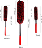 Soft Brsuh Wheel Brushes Set (3 Pack) - 3 Szie Synthetic Soft brsuhie Brush, 1x Car Detail Brush, Wheel Soft brsuhies Cleaning Brush for Car Rim Wheel Washing…