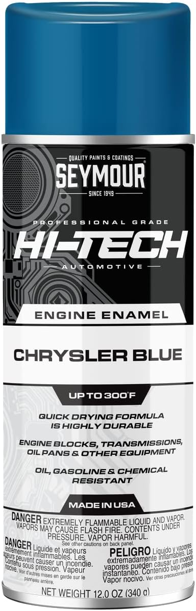 Seymour EN-63 Hi-Tech Engine Spray Paint, Chrysler Blue