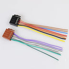 Car Radio Stereo Wiring Harness Adapter,16Pin ISO Radio Wire Harness with Butt Connector Replacement Cable for Aftermarket Car CD DVD Head Unit Player