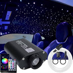 AZIMOM LED Bluetooth 16W RGBW Fiber Optic Light Star Ceiling Lighting Kits Music Mode 550pcs 0.03in 13.1ft Fibers Cables APP Remote Control For Car Home Headliner Light Decoration