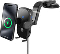 Auto Scan Fast Wireless Car Charger Phone Mount with Multi-Angle Adjustable Suction Cup – 15W Wireless Charging, Auto Scanning, Adjustable Grip for Phones 71mm-112.6mm