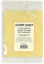 Super Sheet Large (8"x7") Under Seat Car Air Freshener, 3-PACK (Coconut)
