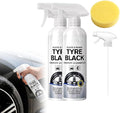 Plastics & Rubber Tyre Shine & Protector Spray, 2026 New Tire Spray Trim Plastic Restorer for Car, Wheel Cleaner Car Detailing Kit for Tire Coating Dressing (2 pcs)
