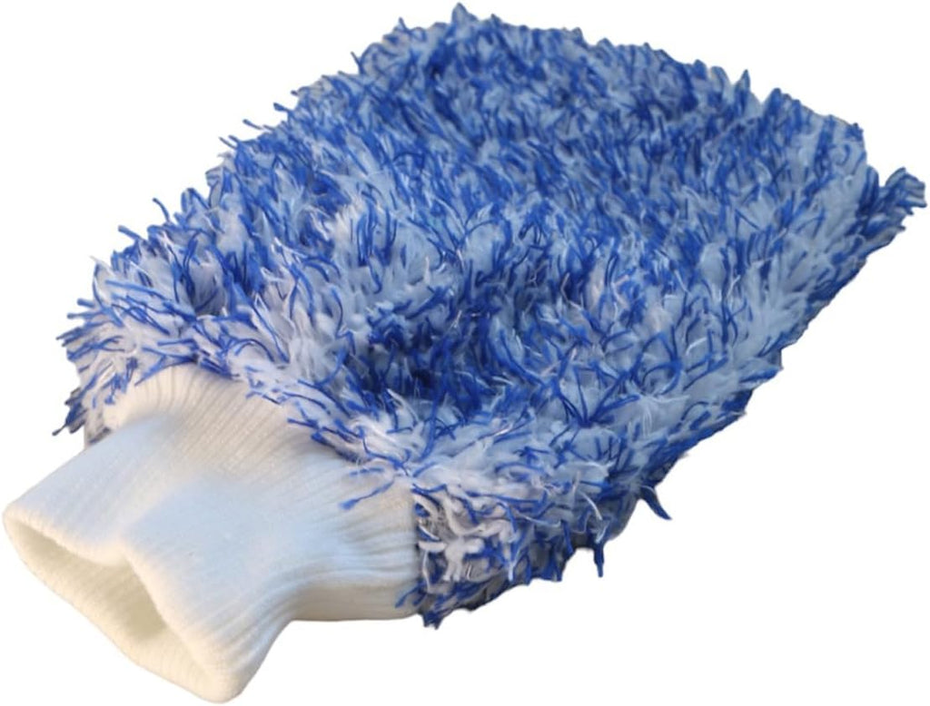 Premium Microfiber Wash Mitt - 70/30 Blend, Foam Padding, Scratch-Free, Lint-Free, 8in x 11in, Blue (1-Pack)