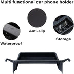 Car Phone Holder for Toyota Sienna 2021-2024 Accessories Apply to 9 Inch Screen Fixed Clip Magnetic Cell Phone Mount Hands-Free 360 Degree Rotation with Dashboard Storage Tray
