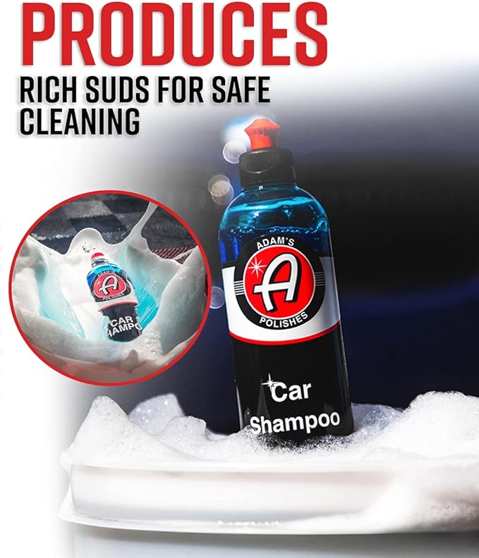 Adam's Polishes Car Shampoo Washing Bundle - pH Best Car Wash Soap For Snow Foam Cannon, Foam Gun, For Pressure Washer & 5 Gallon Wash Bucket | Powerful Safe Spot Free Car Cleaning Liquid Auto De