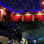 Twinkle Starlight Headliner Light,16W 1000pcs 9.8ft LED Star Ceiling Fiber Optic Light Kit APP/Remote for Car/Home/Party