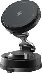 Statik HyperMount Pro Phone Mount, Magnetic Phone Holder, 15W Wireless Charging, MagSafe Car Mount, Works on Smooth & Lightly Textured Surfaces, iPhone and Android Compatible, Charging Cable Included