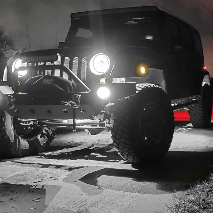 SUNPIE White Rock Lights, 12 Pods LED Rock Lights Underglow kit IP67 Waterproof Light kit for Trucks Car Jeep ATV UTV SUV Pickup Off Road RZR Under Body Glow Light Trail Lighting