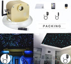 AZIMOM Bluetooth Control 16W Twinkle Fiber Optic Lights Star Ceiling Lighting Kits Mixed 430pcs 9.8ft Fiber Strands Remote RGBW Sound Activated Light Engine Car Home Indoor Ceiling Lighting Décor