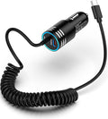 iPhone 16e 17e Car Charger USB C, 60W Dual PD Super Fast Charging Car Adapter with Coiled USB-C Cable for Apple 17/16 Pro Max/16 Pro/15 Plus/15Pro, iPad mini/Air/Pro 11 inch, Type C cargador para Car