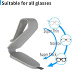 Yuoyar 2 Packs Magnetic Sunglass Holder for Car Visor - Universal Sunglasses Clip for Different Size Eyeglasses - Convenient Interior Car Accessories (Grey)