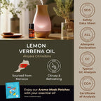 100% Pure Lemon Verbena Essential Oil - 0.34 Fl Oz - Lemon Verbena Oil for Hair, Skin, Diffuser, Aromatherapy & DIY Candle Making Scent