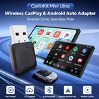 Carlinkit Wireless CarPlay/Android Auto Adapter - 2026 Mini Ultra Compatible with Factory Wired CarPlay/Android Auto Car, USB-A/C Plug & Play, 5.8GHz Dongle, Auto-Connect, OTA Upgrade