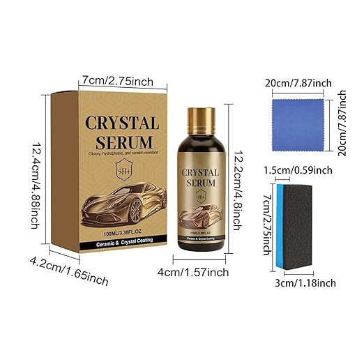 Ceramic Coating Spray for Cars, 9H Graphene Auto Paint Protection Liquid, High Gloss Hydrophobic Finish, Easy Apply Detailing Coating for Exterior Surfaces