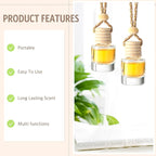 BBTO 100 Pcs Car Air Fresheners Diffuser with Wooden Cap Empty Aromatherapy Diffuser Clear Fragrance Holder Pendant Hanging Perfume Fresheners Bottles for Car Decor(Classic,Clear)